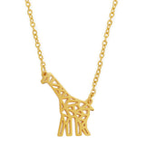 Giraffe Geometric Necklace Gold