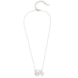 Elephant Geometric Necklace Silver