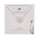 Bee Geometric Necklace Gold