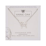 Chihuahua Dog Geometric Necklace Gold, Rose Gold or Silver