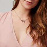 Hippo Geometric Necklace Silver