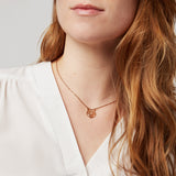 Tiger Geometric Necklace Rose Gold