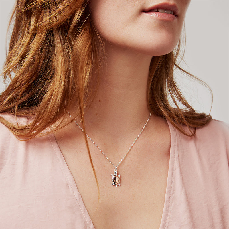Turtle Maui Necklace Rose Gold & Silver