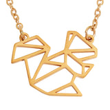 Squirrel Geometric Necklace Rose Gold