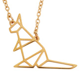 Kangaroo Geometric Necklace Rose Gold
