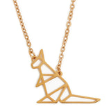 Kangaroo Geometric Necklace Rose Gold