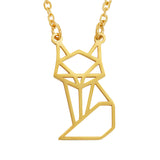 Fox Geometric Necklace Gold