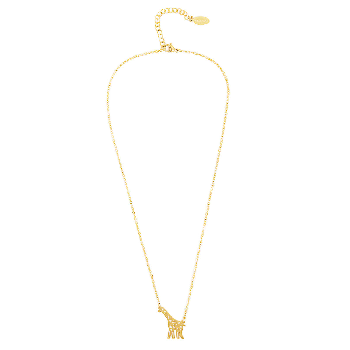 Giraffe Geometric Necklace Gold