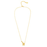 Giraffe Geometric Necklace Gold