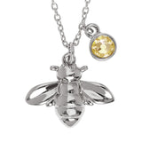 Sparkle Bee Necklace Silver