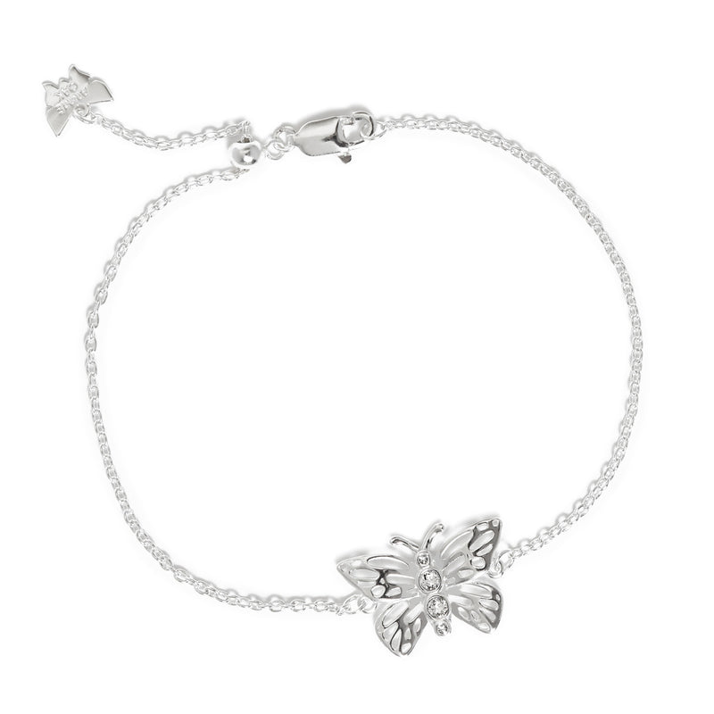 Sparkle Butterfly Bracelet Silver