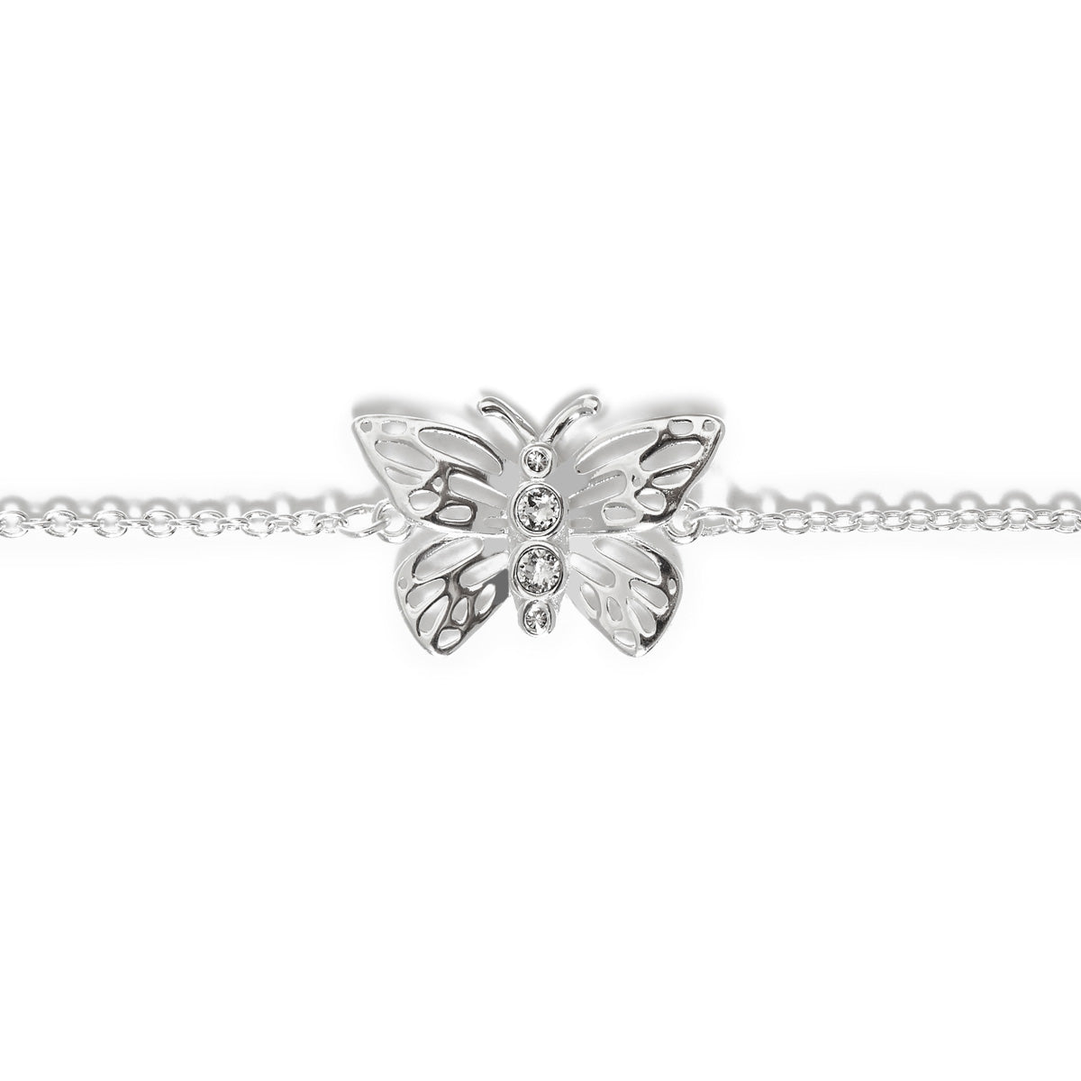Sparkle Butterfly Bracelet Silver