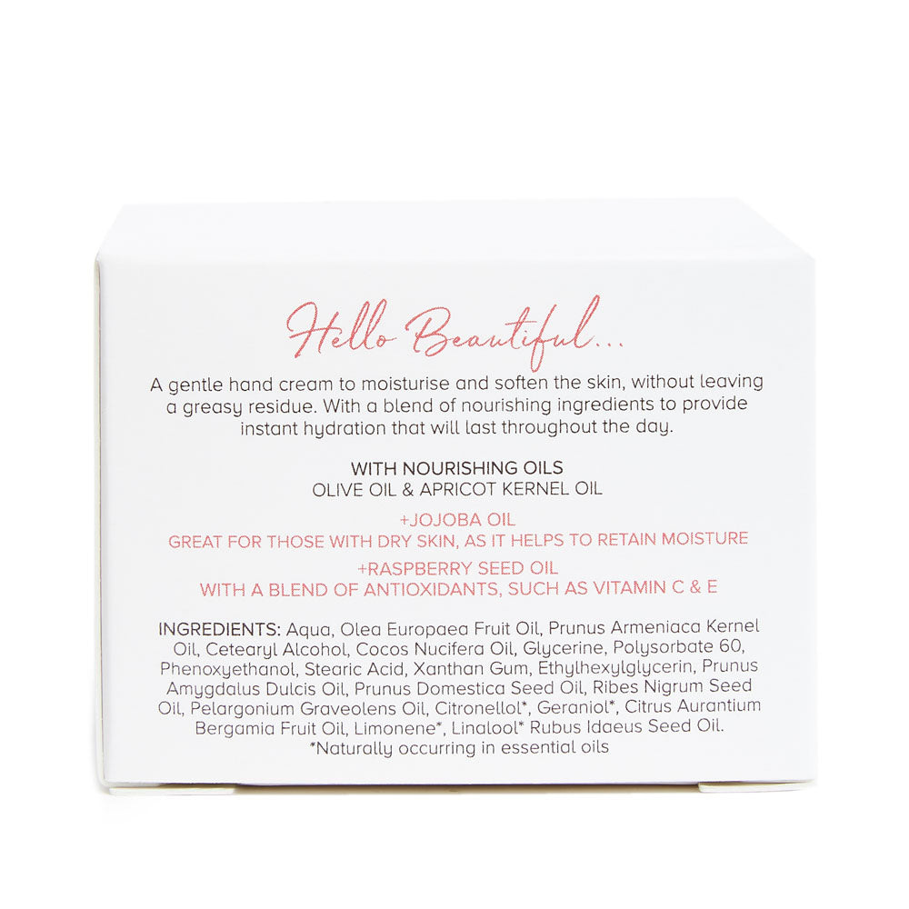 RADIANCE Organic & Natural Rose Geranium and Bergamot Hand Cream with Raspberry Seed and Jojoba Oil