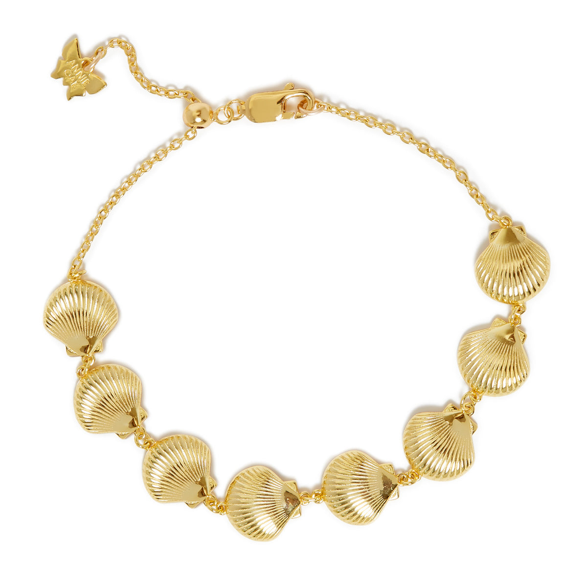 Gold-plated shell bracelet - French designer jewelry