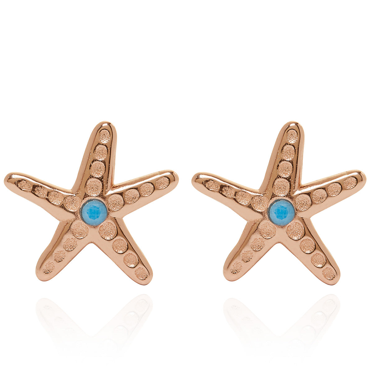 Starfish Stud Earrings Rose Gold Annie Oak