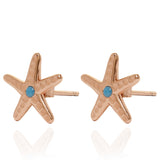 Starfish Stud Earrings Rose Gold