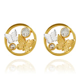 Butterfly Duo Stud Earrings Gold & Silver