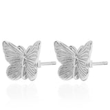 Butterfly Silver Stud Earrings