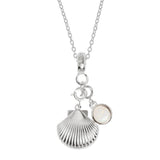 Fiji Double Charm Necklace Silver