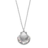 Encrusted Shell Necklace Silver