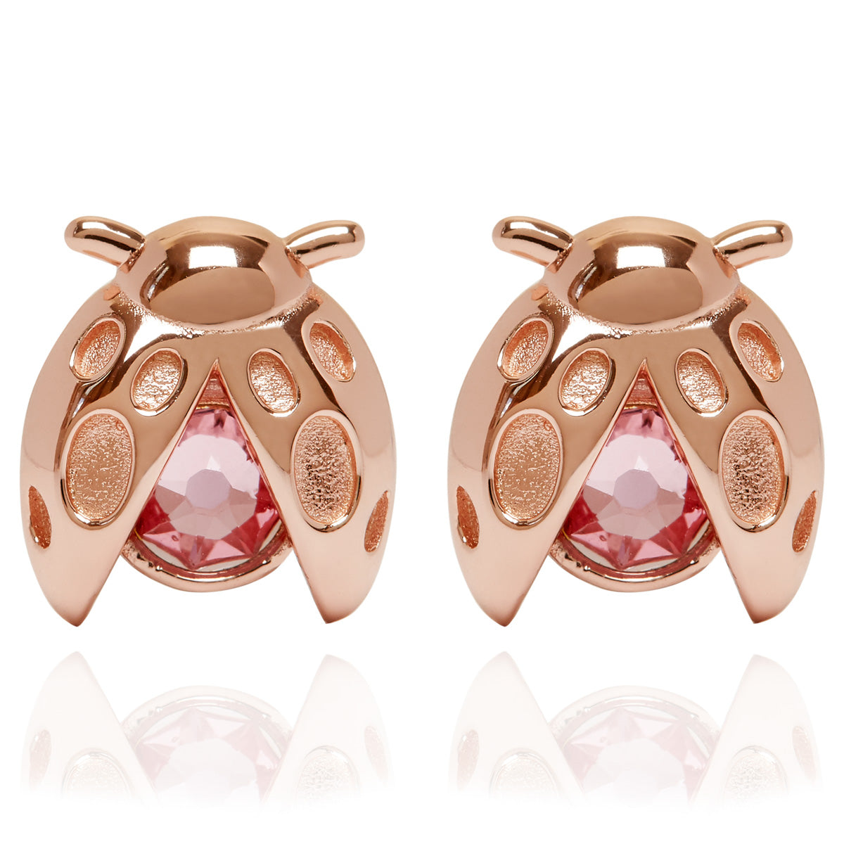 Rose gold ladybug earrings store