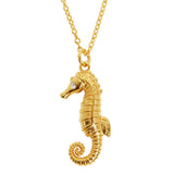 Seahorse Necklace Gold