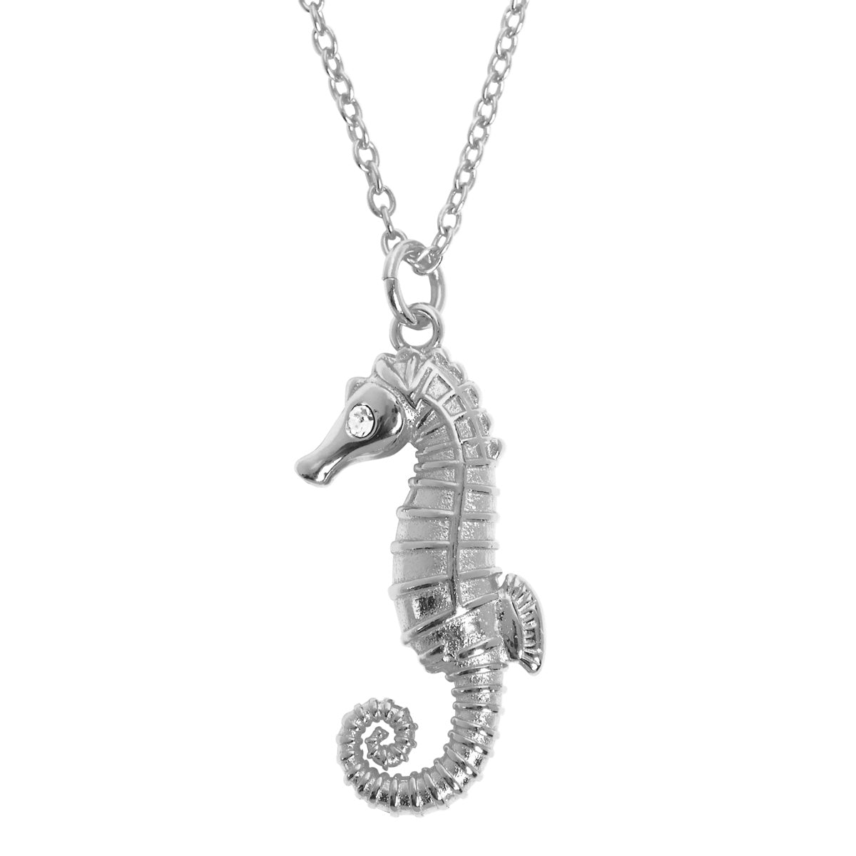 Seahorse Necklace Silver