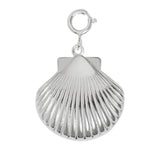 Clam Shell Charm Silver