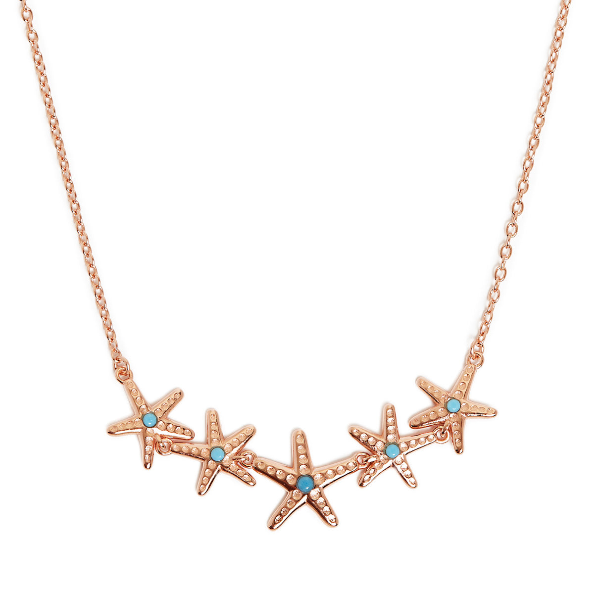 Starfish Linckia Necklace Rose Gold