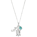 Fiji Triple Charm Necklace Silver