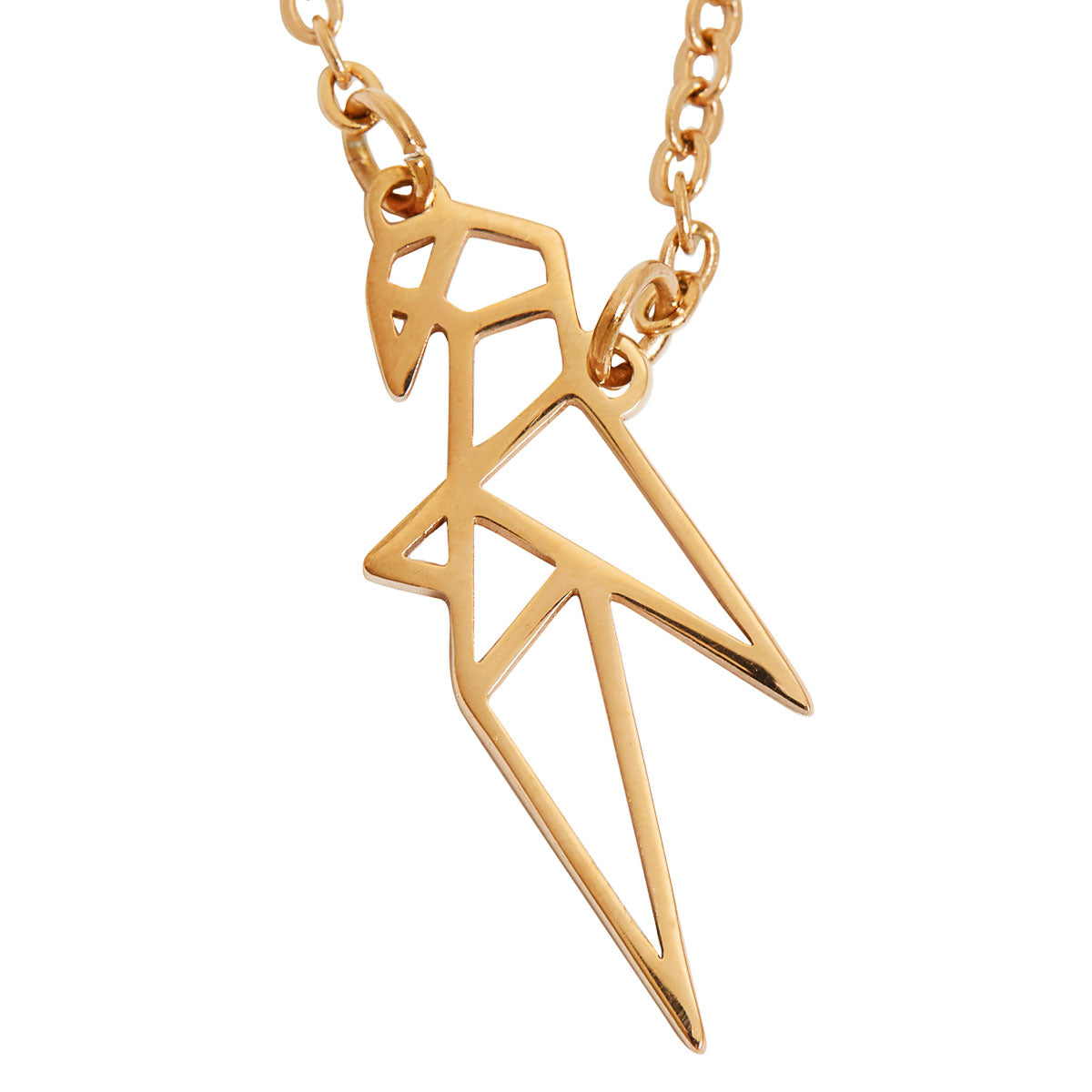 Parrot Geometric Necklace Rose Gold