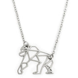 Gorilla Geometric Necklace Silver