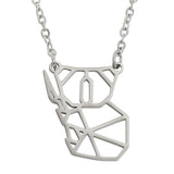 Koala Geometric Necklace Silver