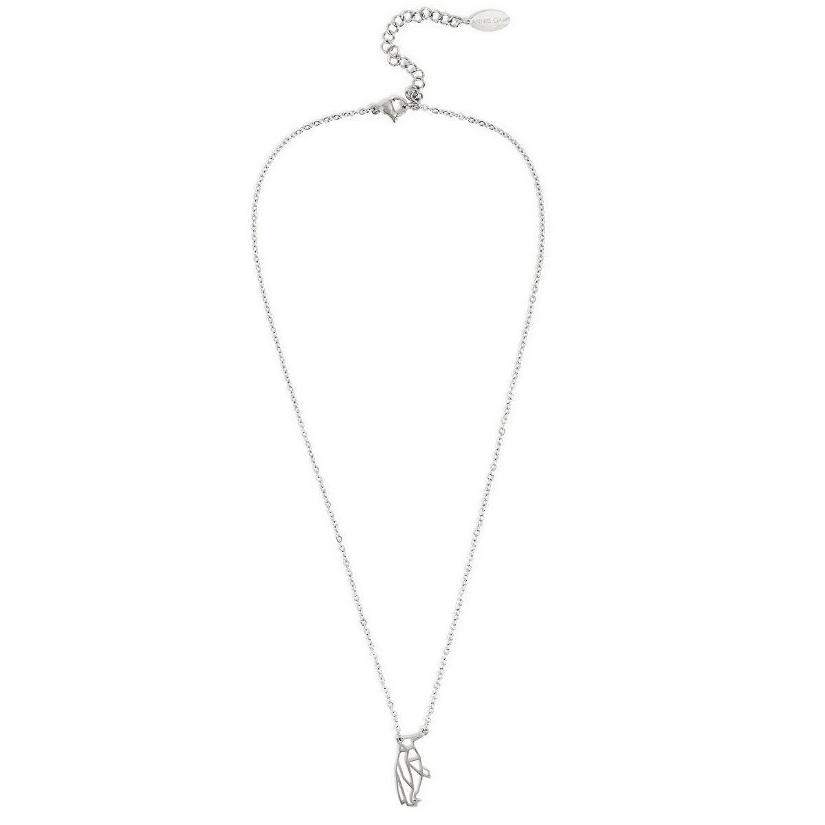 Penguin Geometric Necklace Silver