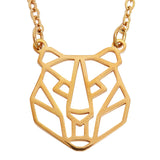 Tiger Geometric Necklace Rose Gold