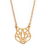 Tiger Geometric Necklace Rose Gold
