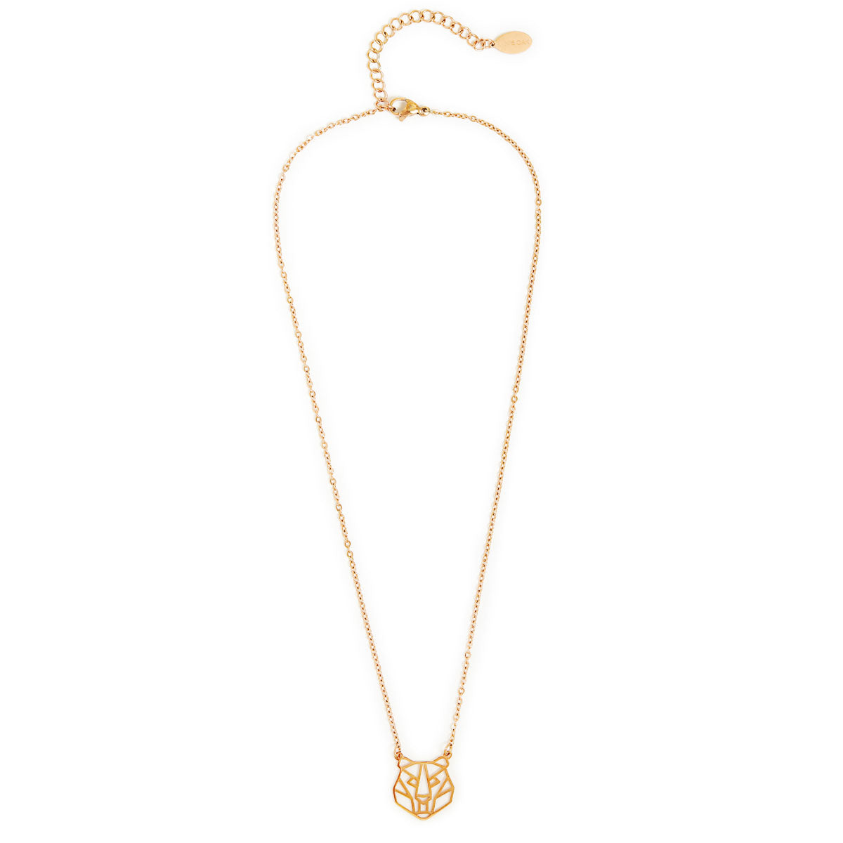 Tiger Geometric Necklace Rose Gold